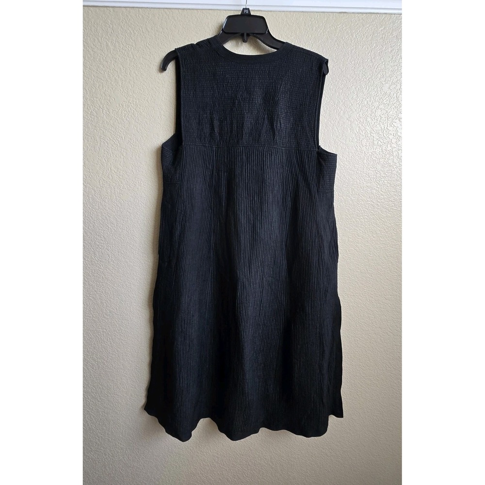 Duster Long Vest Lagenlook  M Ribbed Side Pockets/Side Slits, Lightweight Read - Picture 9 of 10